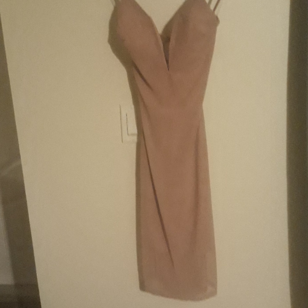 Mauve colored evening gown